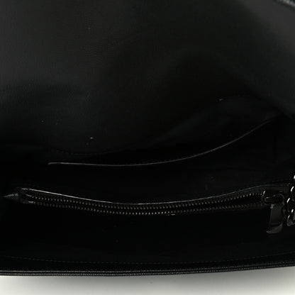 Saint Laurent Grain De Poudre Medium West Hollywood Monogram Fold-Over Black 5 of 7