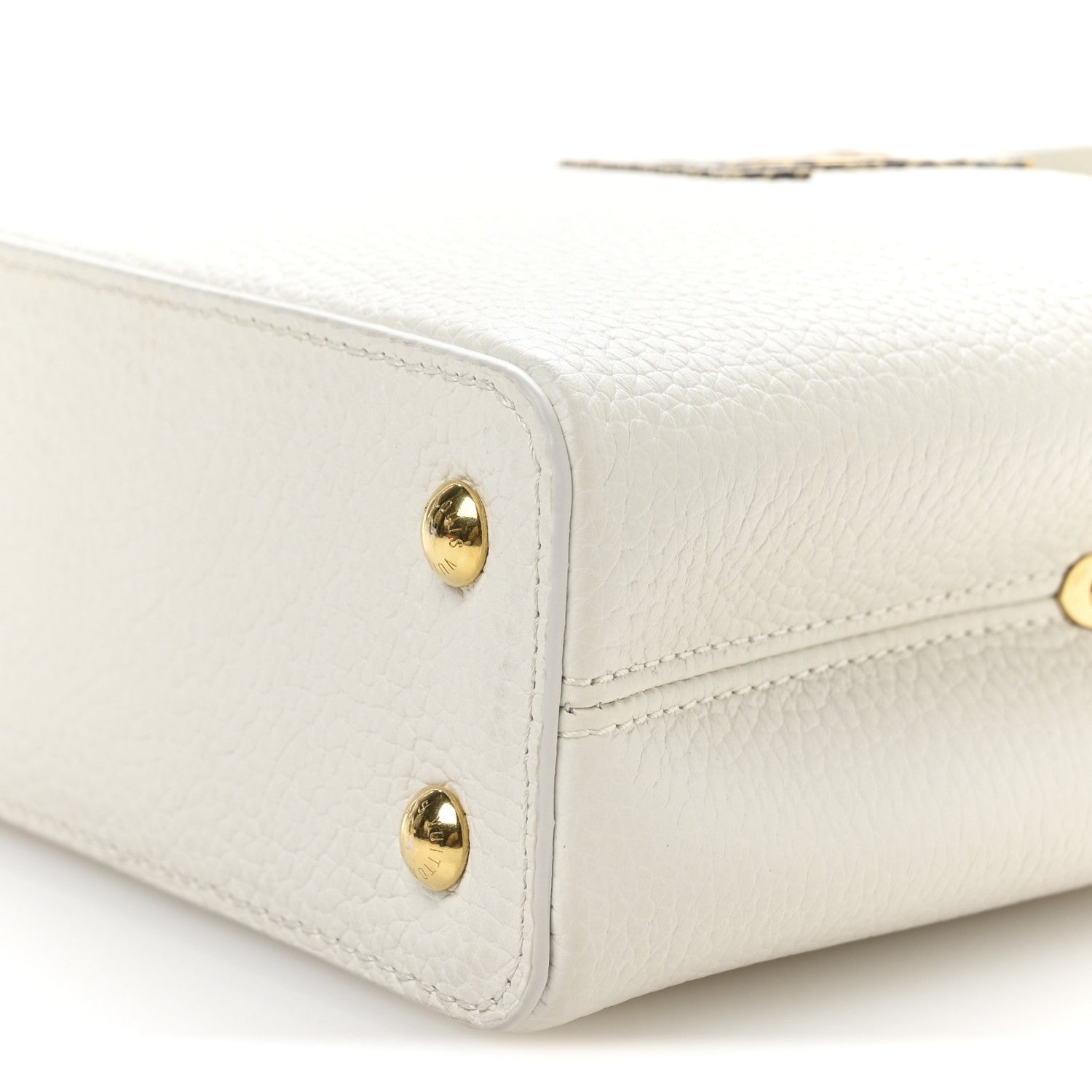 Louis Vuitton Taurillon Ayers Capucines Mini White Snow White 9 of 10