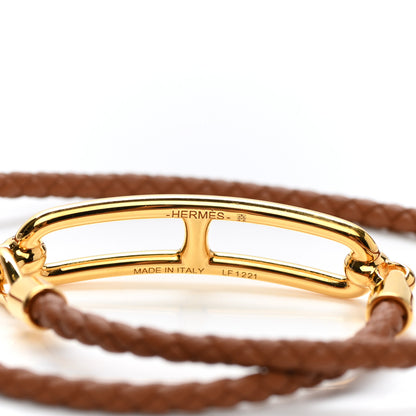 Hermes Swift Roulis Double Tour Bracelet T3 Gold 4 of 5