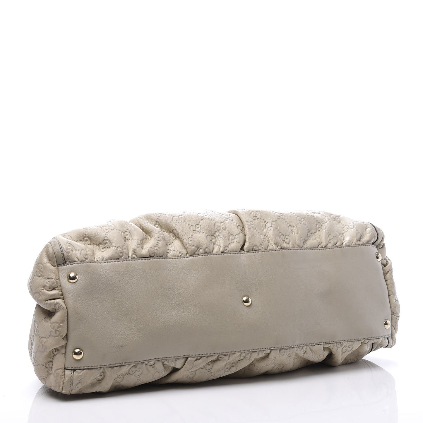 Guccissima Large D Gold Ring Shoulder Bag Off White