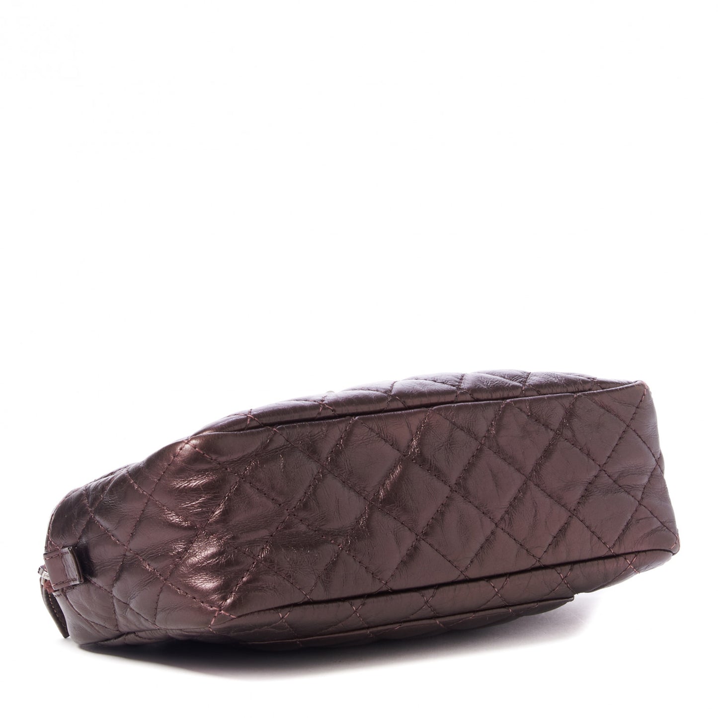 Metallic Aged Calfskin Quilted Medium Reissue Camera Case Pink