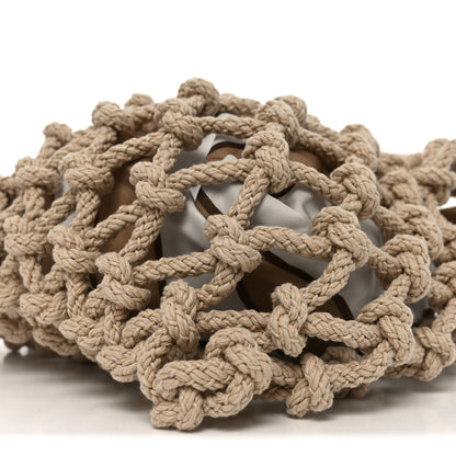 Prada Cotton Macrame Noue Medium Bag Cord Camel Beige 9 of 9