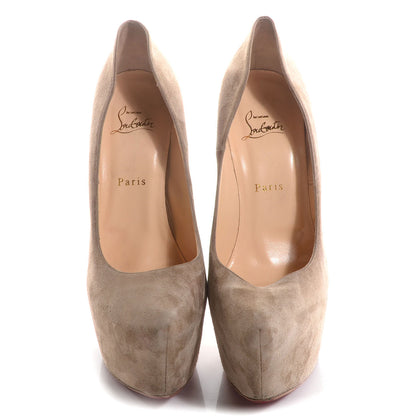 Christian Louboutin Suede Daffy 160 Pumps 41 Taupe 2 of 8