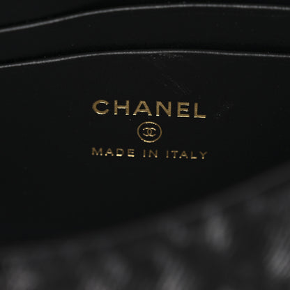 Chanel Washed Denim Quilted Coco Handle Clutch With Chain Black 6 of 11