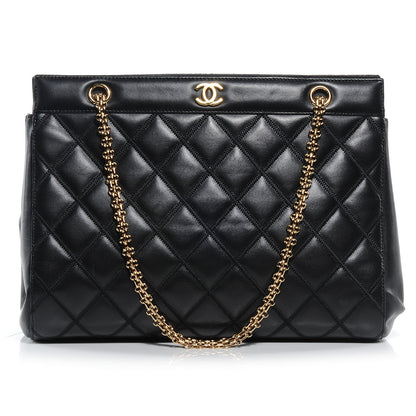 Chanel Lambskin CC Shopping Tote Black 1 of 9