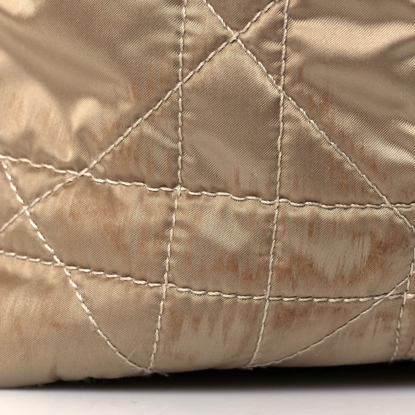Nylon Cannage Shoulder Bag Beige