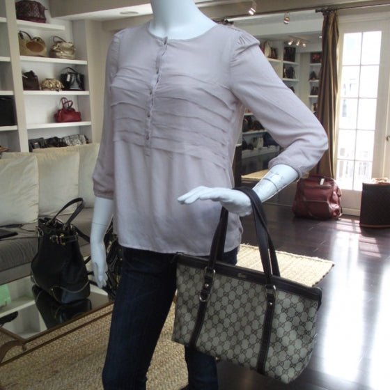 Gucci Monogram Medium Abbey Tote Brown 2 of 11