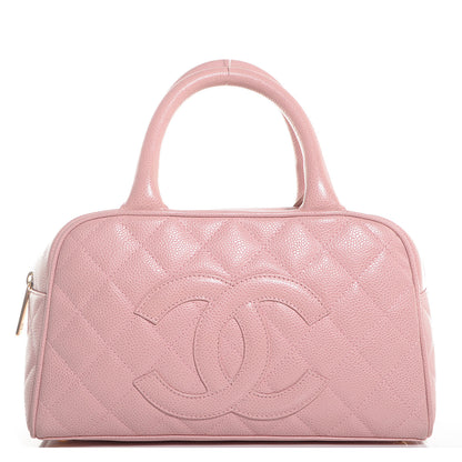Chanel Caviar Quilted Small Bowler Pink 1 of 8