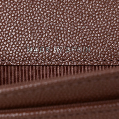 Chanel Metallic Caviar Chevron Quilted Vintage Mademoiselle Flap Card Holder Pink 7 of 8