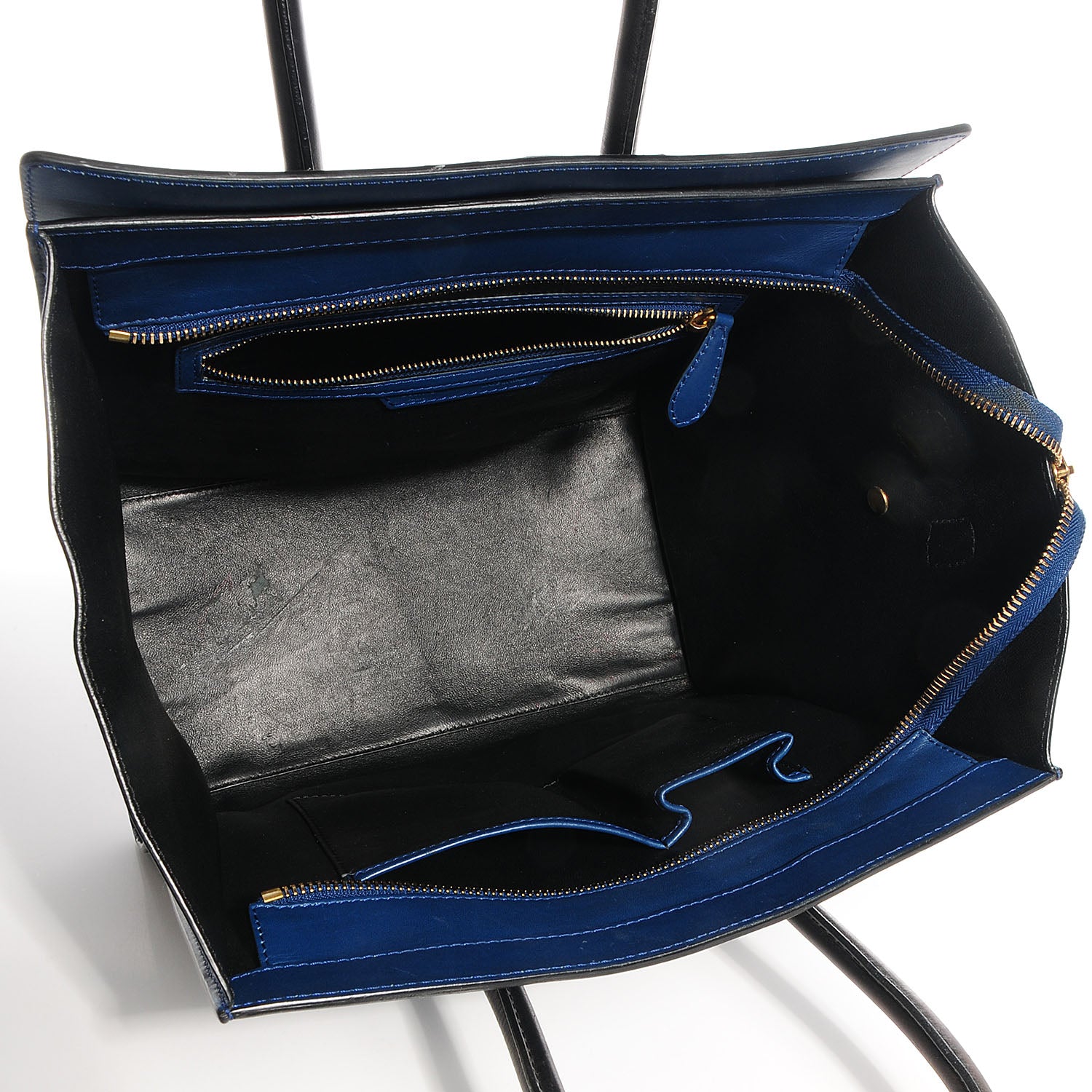 Celine Smooth Calfskin Mini Luggage Ocean Blue 5 of 8