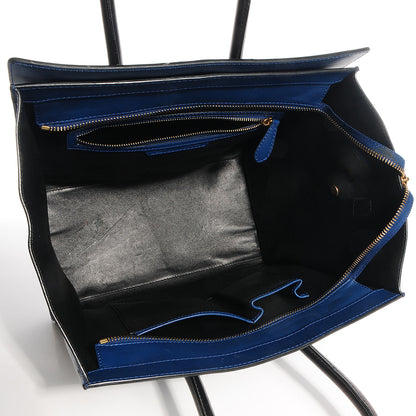 Celine Smooth Calfskin Mini Luggage Ocean Blue 5 of 8