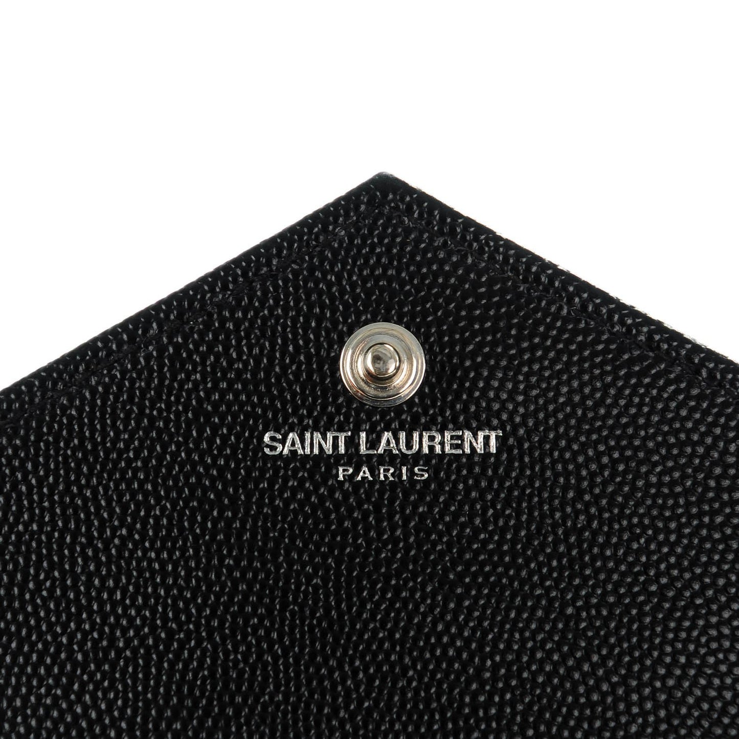 Grain De Poudre Matelasse Chevron Monogram Chain Wallet Black