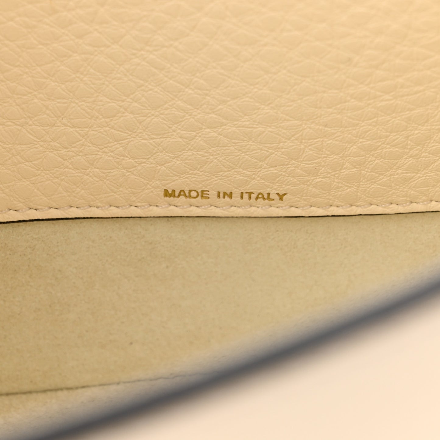 Soft Grainy Calfskin Alltime Shoulder Bag White