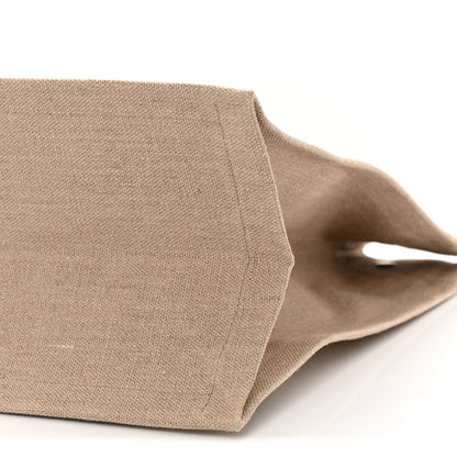 Saint Laurent Linen Calfskin Rive Gauche Tote Optic White 9 of 10
