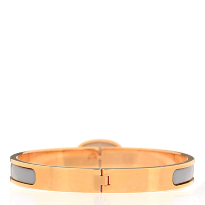 Hermes Enamel Mini Clic Chaine d'Ancre Bracelet GM Gris 3 of 5