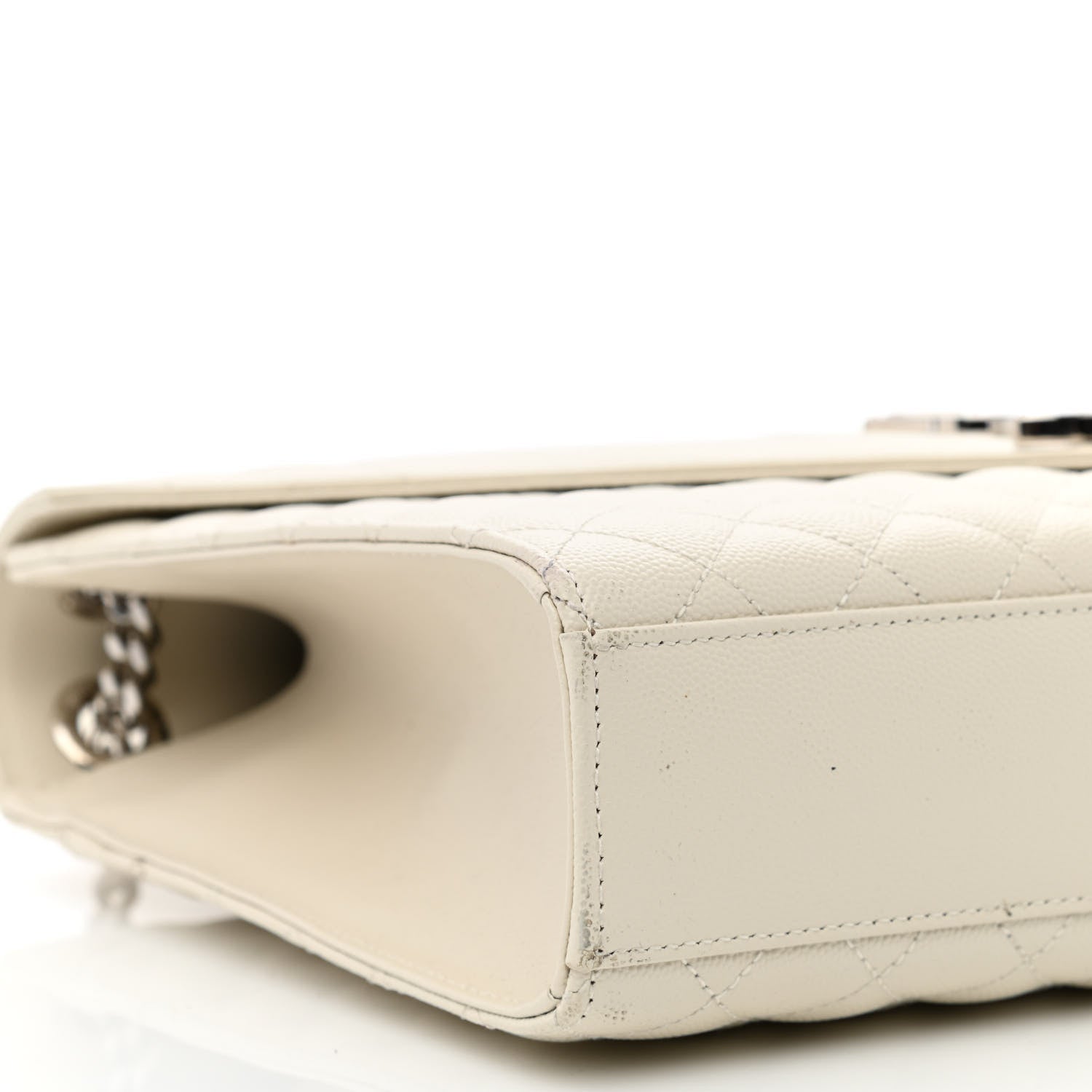 Saint Laurent Grain De Poudre Textured Mixed Matelasse Large Triquilt Monogram Satchel Porcellana 9 of 10