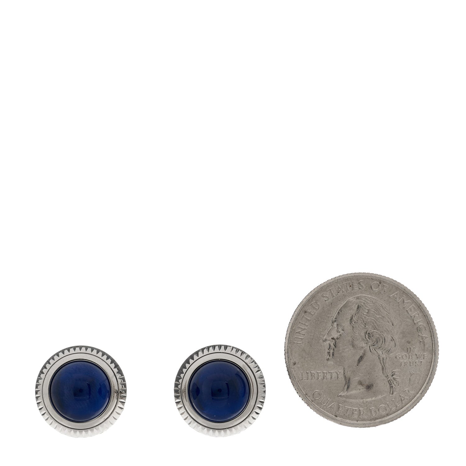 Cartier Palladium Sterling Silver Blue Spinel R De Cartier Biplane Cufflinks 2 of 8