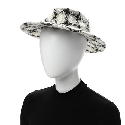 Chanel Tweed Hat M Ivory Black Grey 2 of 9