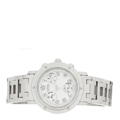 Hermes Stainless Steel 31mm Clipper Chronograph Quartz Watch 2 of 4