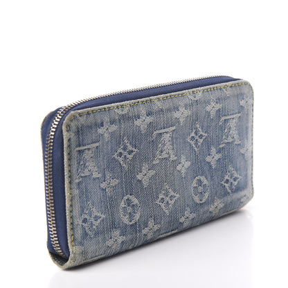 Louis Vuitton Monogram Denim Zippy Wallet Blue 2 of 7