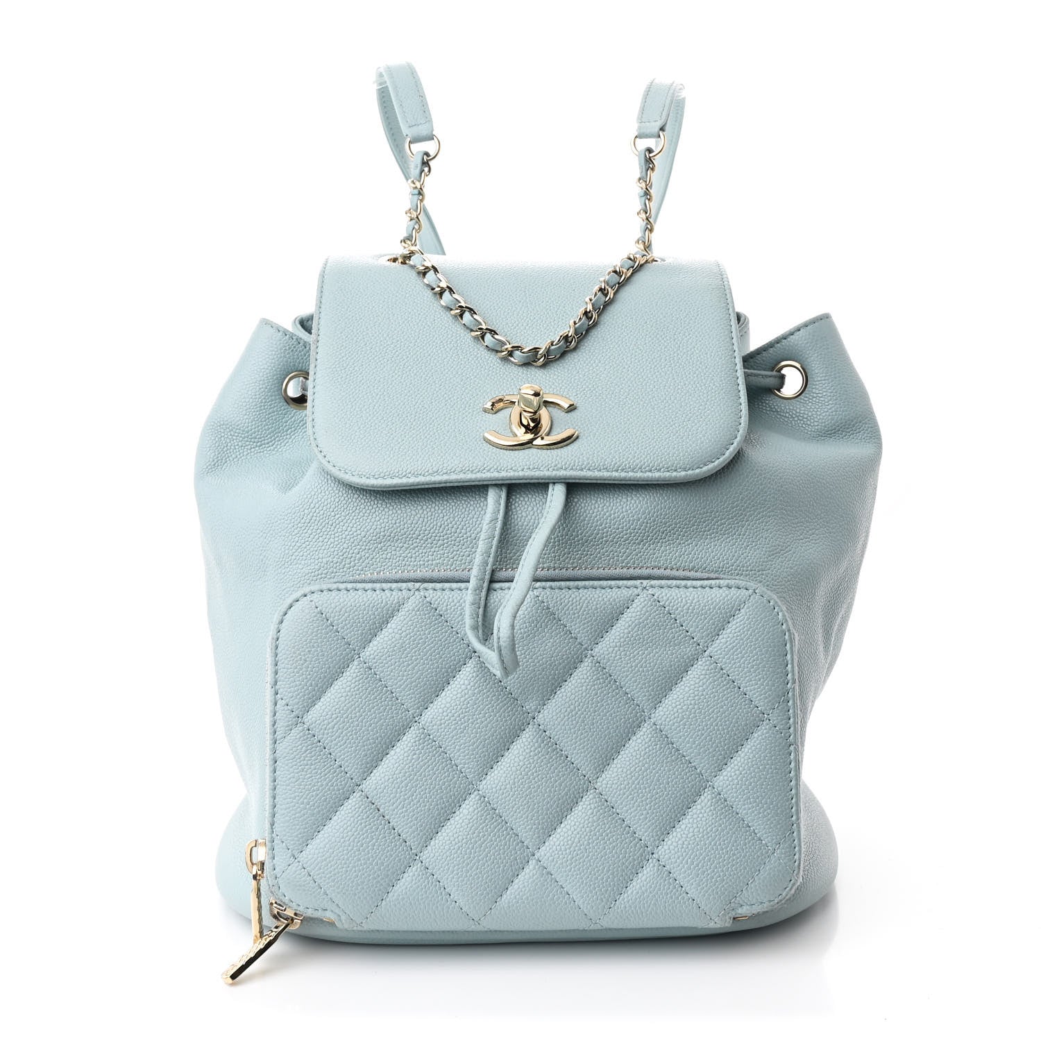 Chanel Caviar Quilted Business Affinity Backpack Light Blue 1 of 11