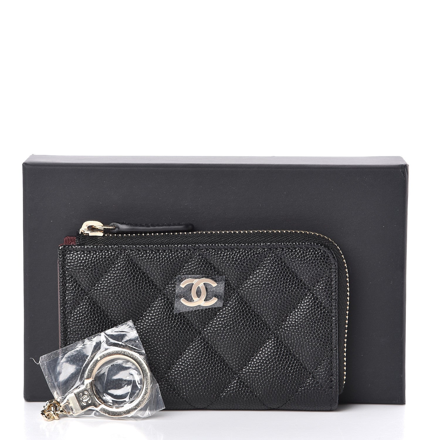 Chanel Caviar Quilted Key Holder Case Black 8 of 8