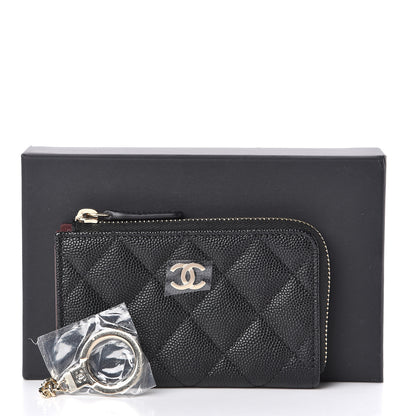 Chanel Caviar Quilted Key Holder Case Black 8 of 8