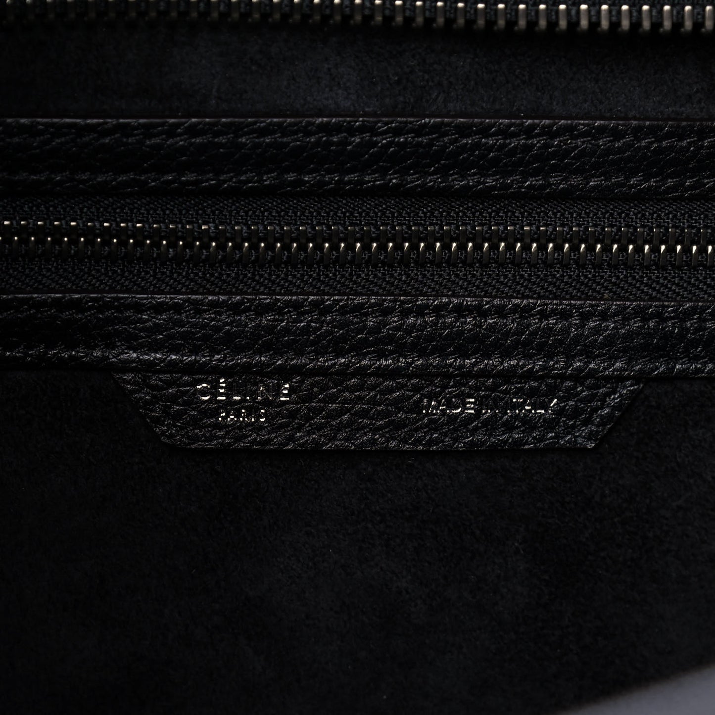 Drummed Calfskin Mini Luggage Black