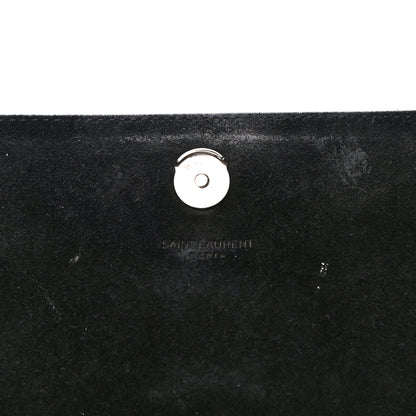 Saint Laurent Metallic Sparkle Calfskin Medium Monogram Kate Satchel Black 7 of 12