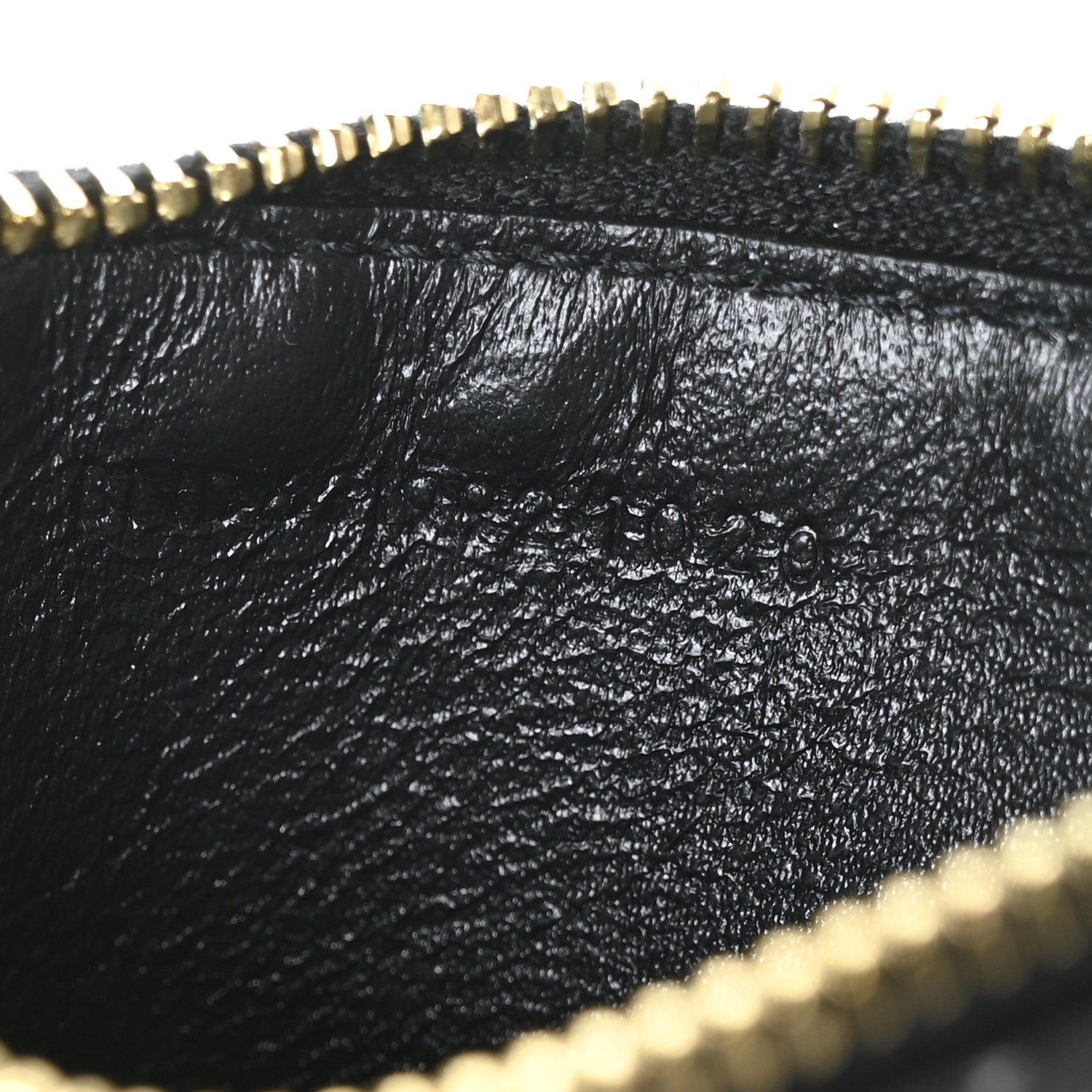 Saint Laurent Calfskin Printed Polka Dot 5 Fragments Zip Pouch Card Holder Black 7 of 7