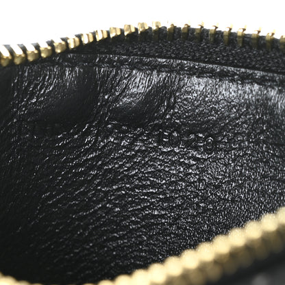 Saint Laurent Calfskin Printed Polka Dot 5 Fragments Zip Pouch Card Holder Black 7 of 7