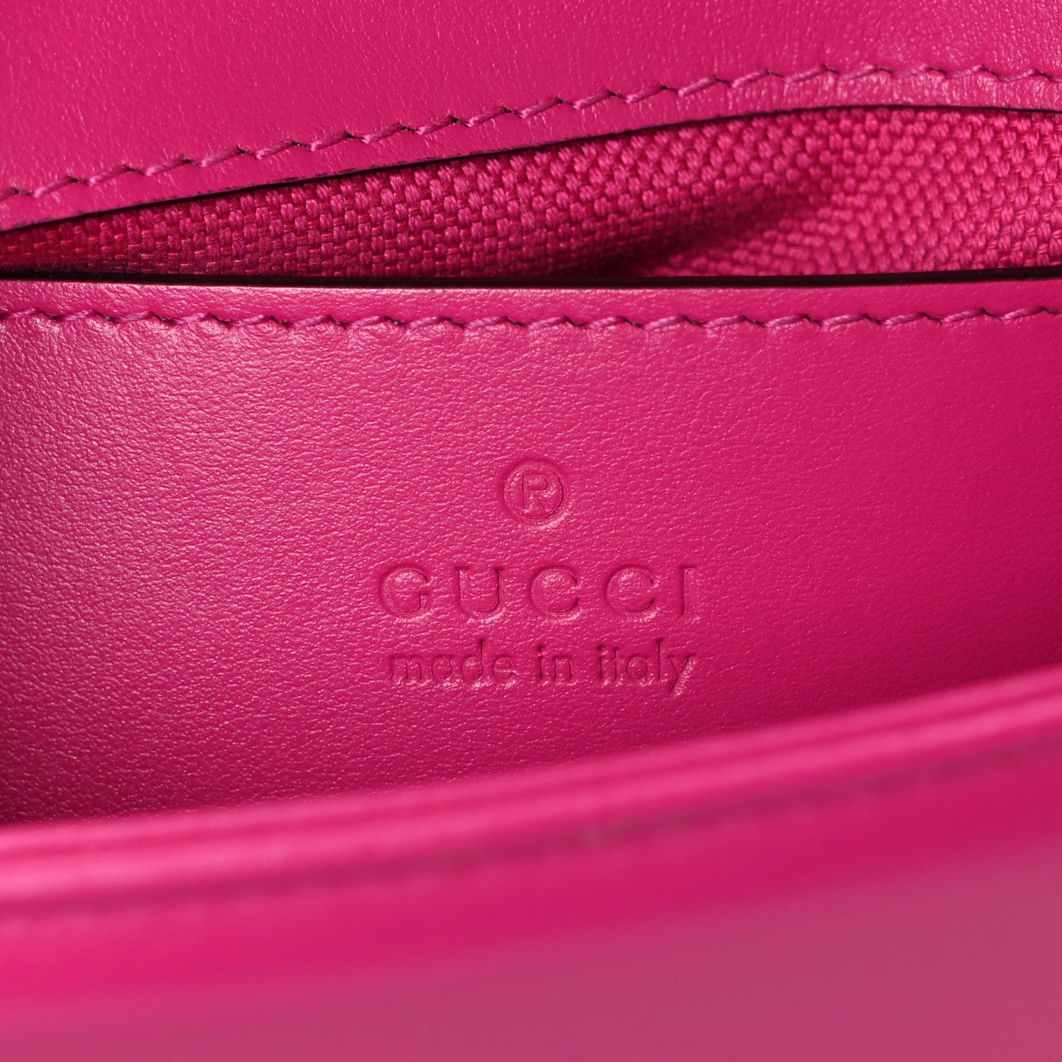 Gucci Calfskin Matelasse Monochrome Mini GG Marmont Top Handle Shoulder Bag Classic Fuxia 6 of 8