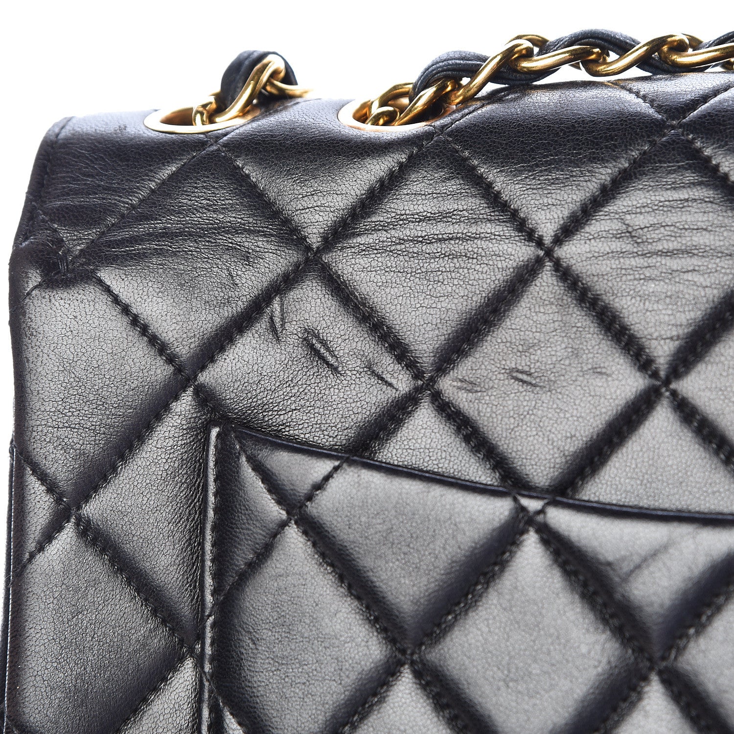 Chanel Lambskin Quilted Jumbo Single Flap Black 17 of 18