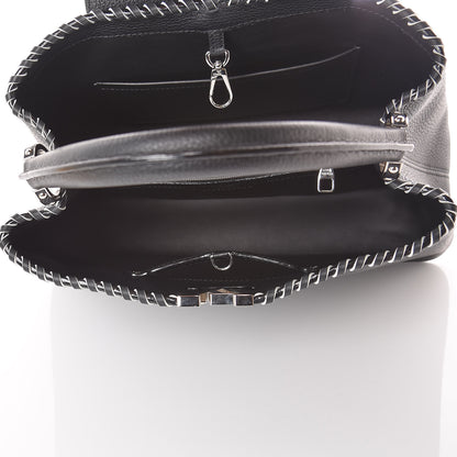 Louis Vuitton Taurillon Braided Capucines MM Black 8 of 11
