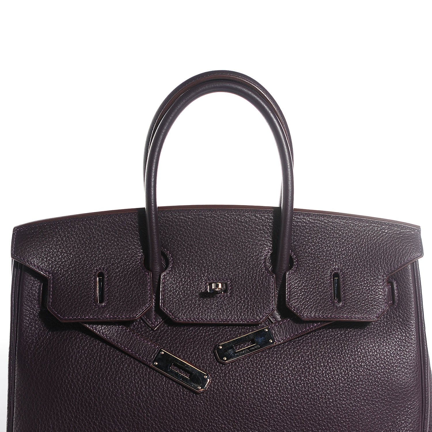 Hermes Taurillon Clemence Birkin 35 Raisin 32 of 58