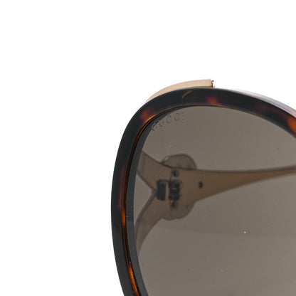 Gucci Acetate Round Frame Injected GG0226SK Sunglasses Tortoise 7 of 8