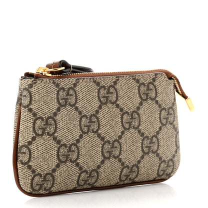Gucci GG Supreme Monogram Key Case Beige Ebony Cuir 3 of 7