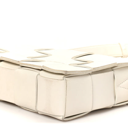 Bottega Veneta Lambskin Maxi Intrecciato Cassette Crossbody Bag White 9 of 9