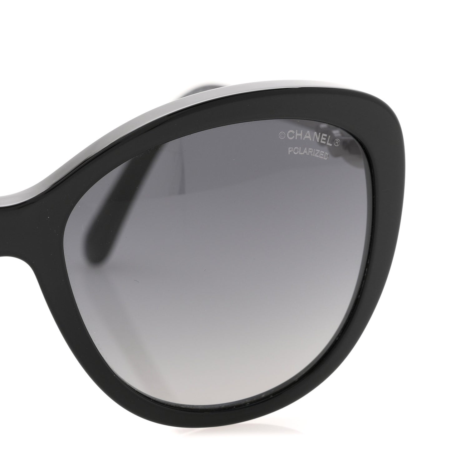 Acetate Pearl Polarized Winter Butterfly Sunglasses 5338-H Black