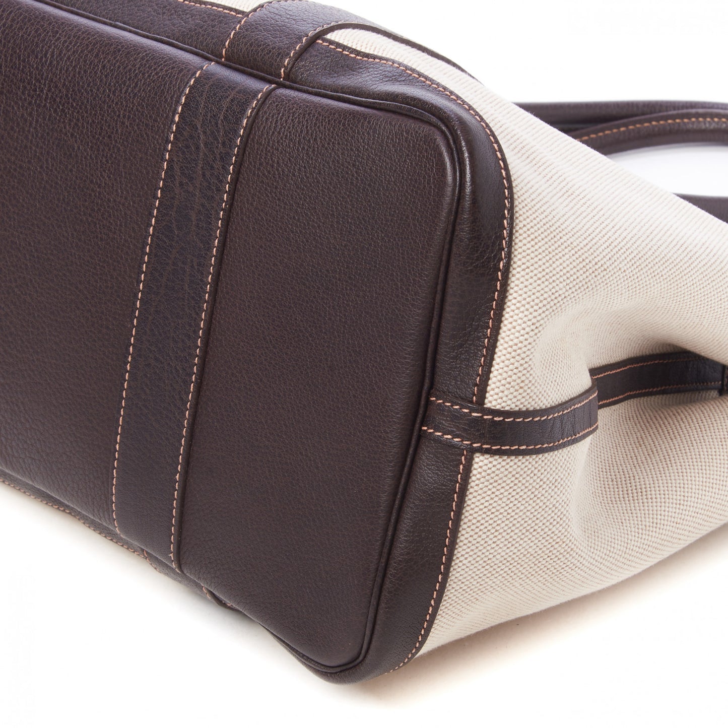 Toile Buffle Gala Garden Party Tote 36 MM Marron Fonce