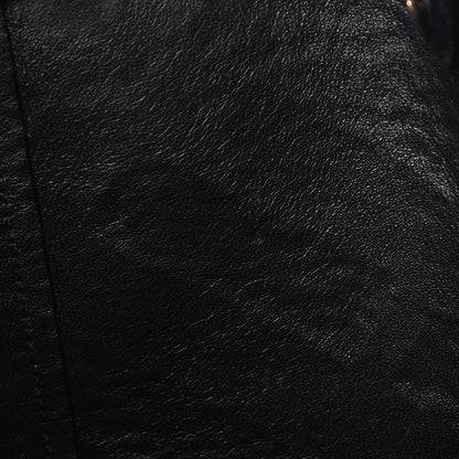 Burberry Signature Grain Calfskin Check Embossed Small Canterbury Tote Black 10 of 11