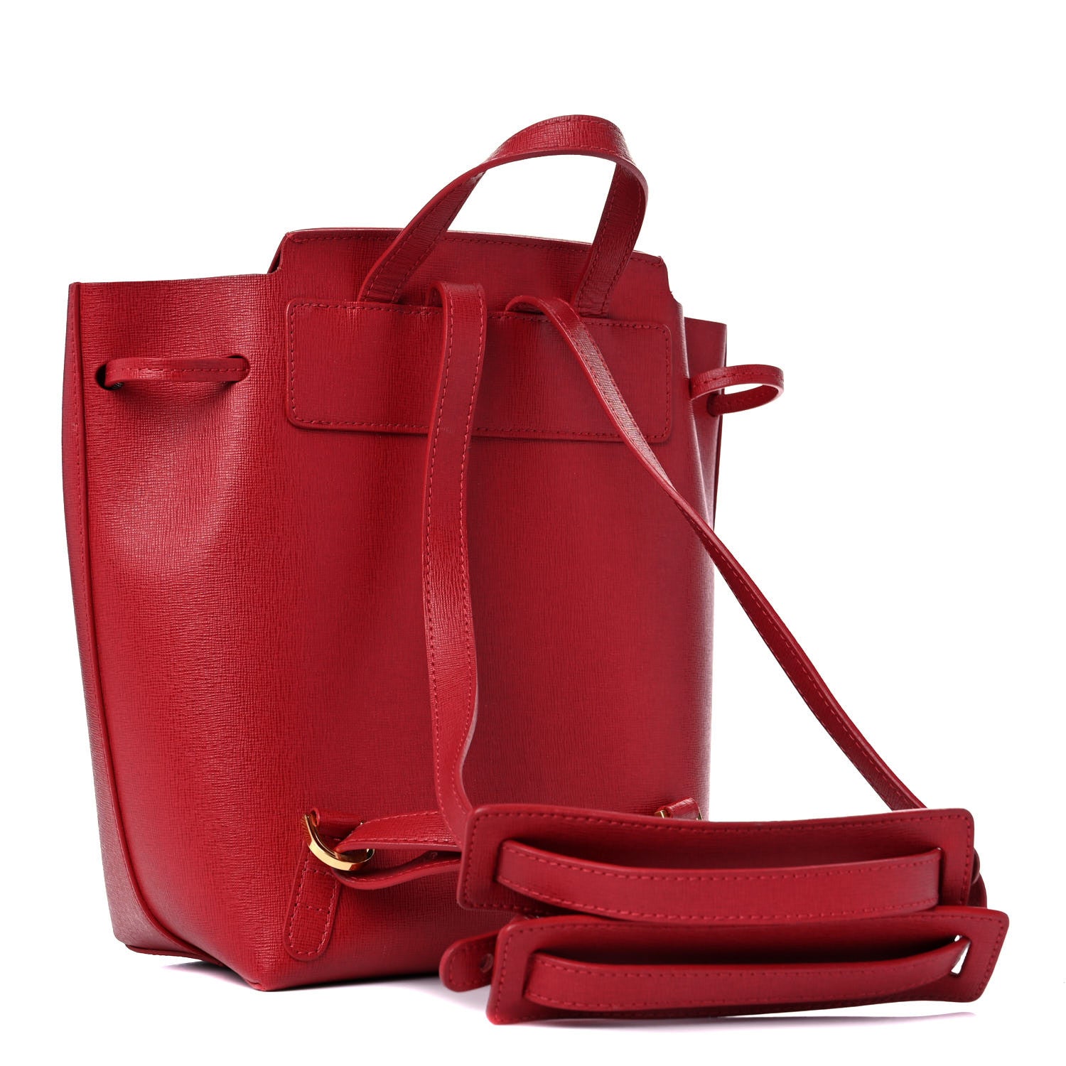 Mansur Gavriel Saffiano Backpack Flamma 3 of 22