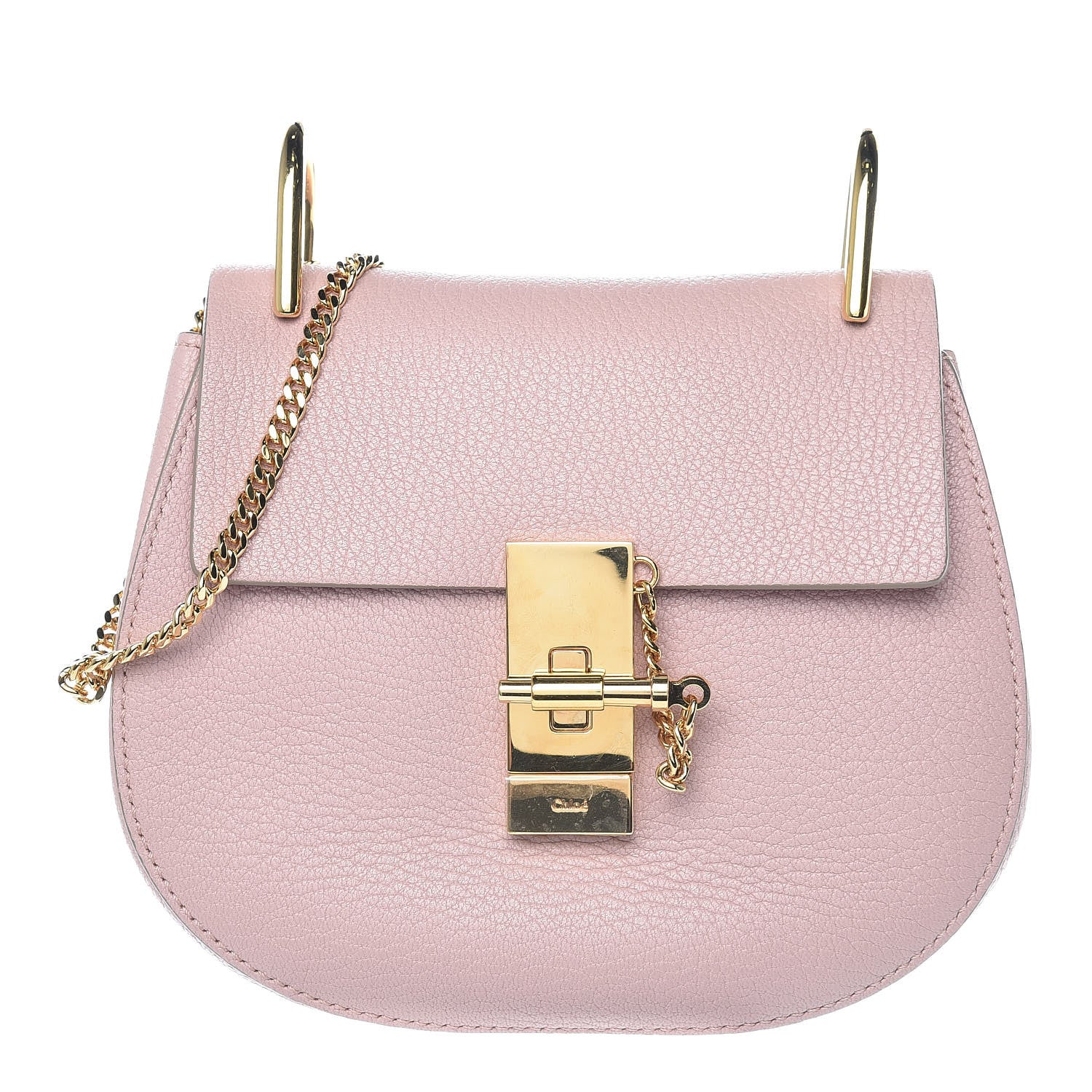 Chloe Grained Lambskin Mini Drew Shoulder Bag Ideal Blush 1 of 8