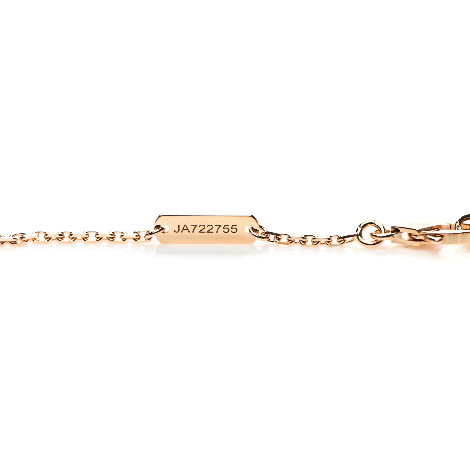 Van Cleef & Arpels 18K Rose Gold Gray Mother of Pearl Vintage Alhambra Pendant Necklace 5 of 6