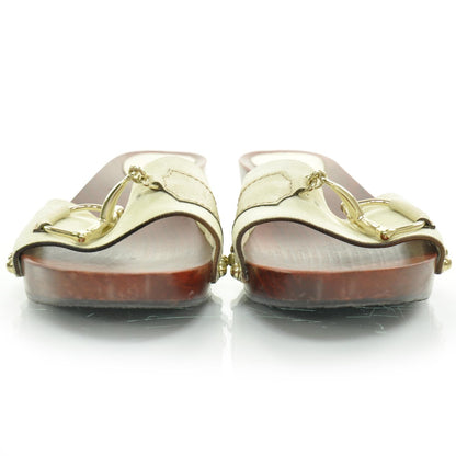 Gucci Suede Horsebit Wooden Slide Sandals 6.5 2 of 7