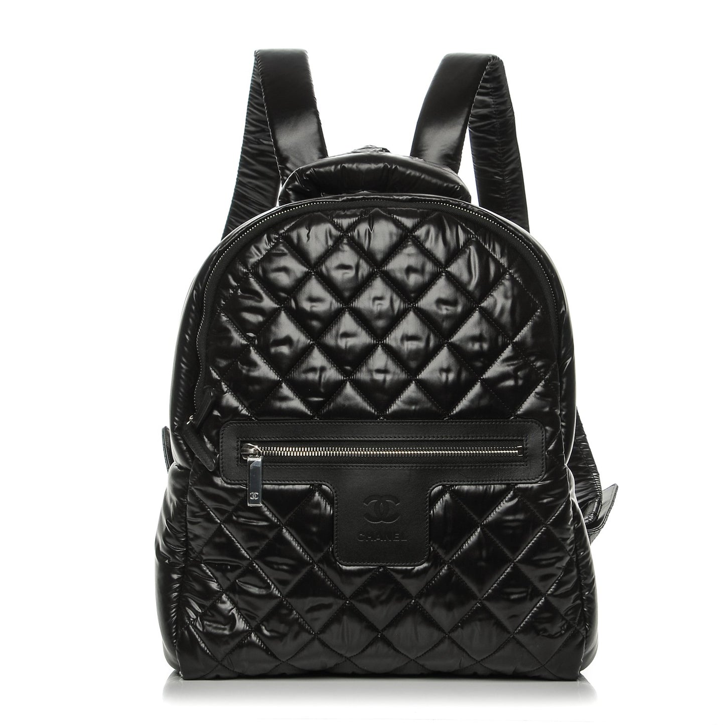 Nylon Quilted Coco Cocoon Backpack Black