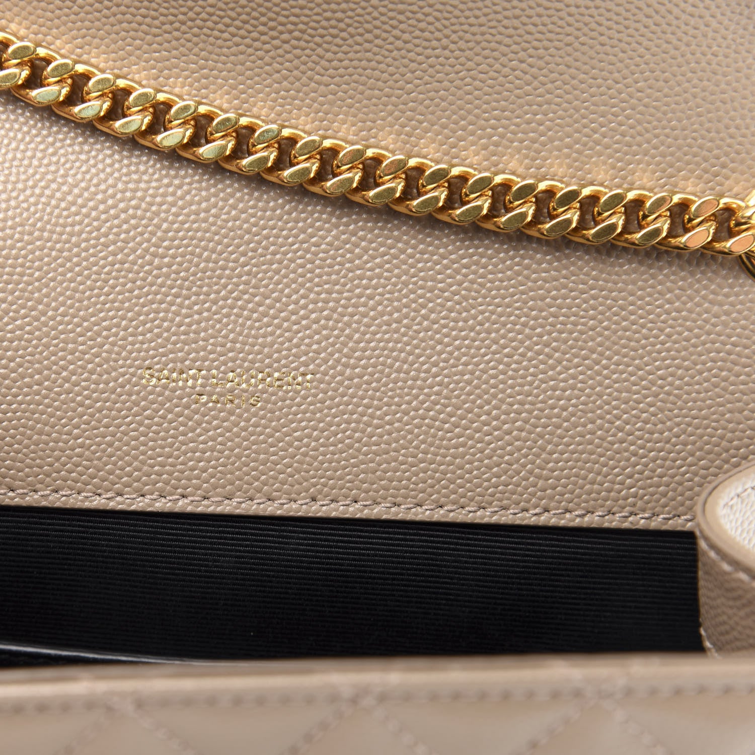 Saint Laurent Grain De Poudre Textured Mixed Matelasse Triquilt Small Monogram Satchel Dark Beige 6 of 10