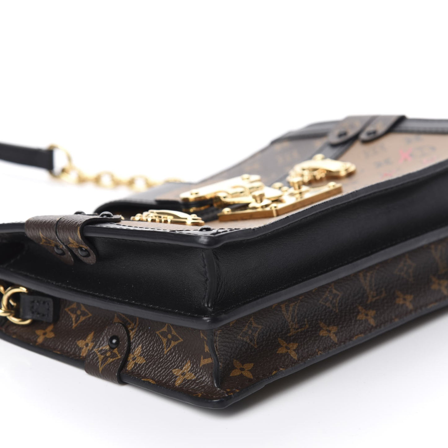 Reverse Monogram Trunk Clutch
