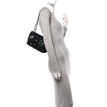 Chanel Aged Calfskin Space Charms 2.55 Reissue 225 Flap Black 2 of 10