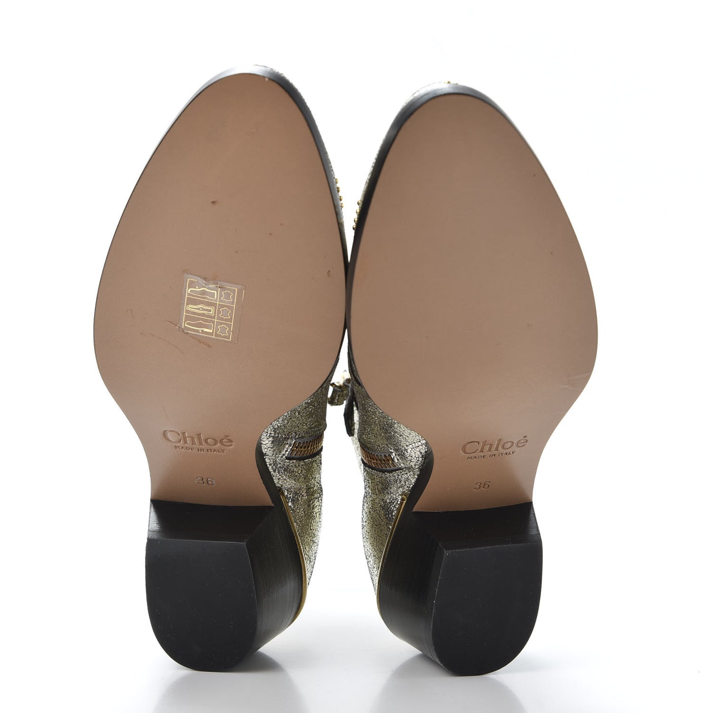 Metallic Nappa Sheepskin Studded Susanna Ankle Boots 36 Gold